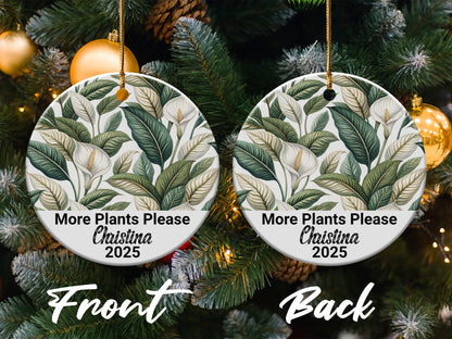 Personalized More Plants Please 2025 Ornament product