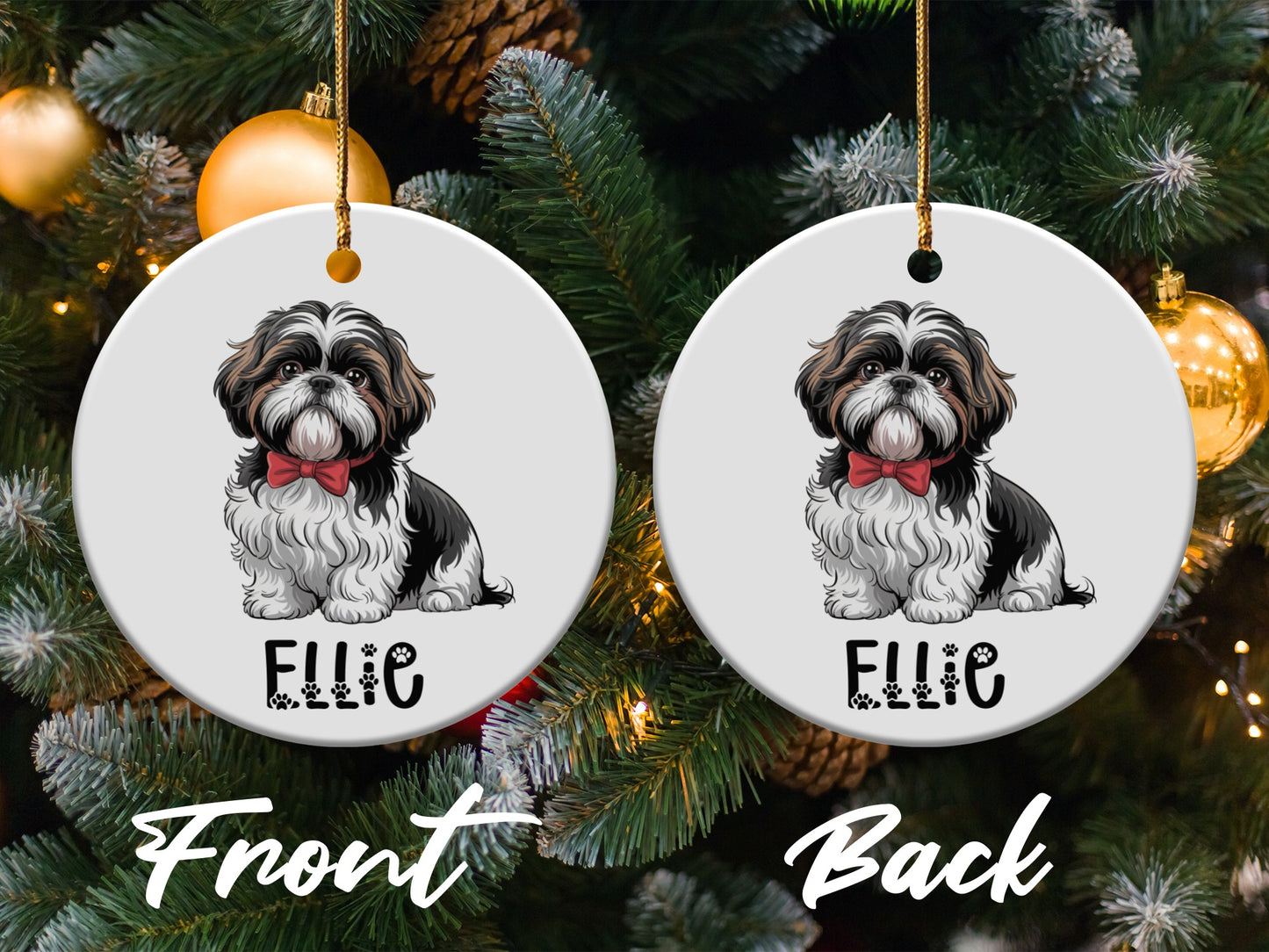 Personalized Shih Tzu Christmas Ornament Cute Pet Product