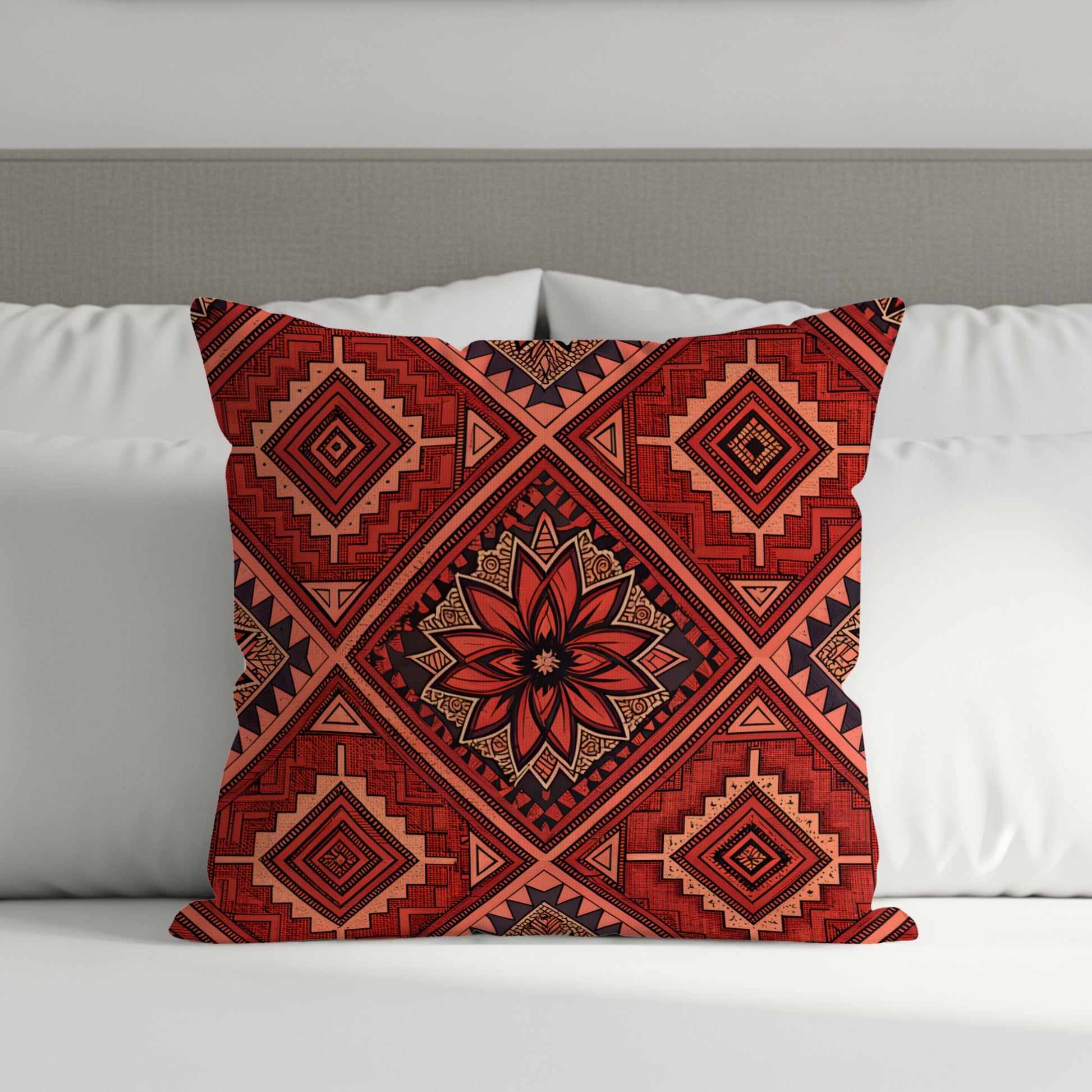 Tribal Aztec Geometric Floral Design Patterned Pillows & Pillow Cases - Walk Greener