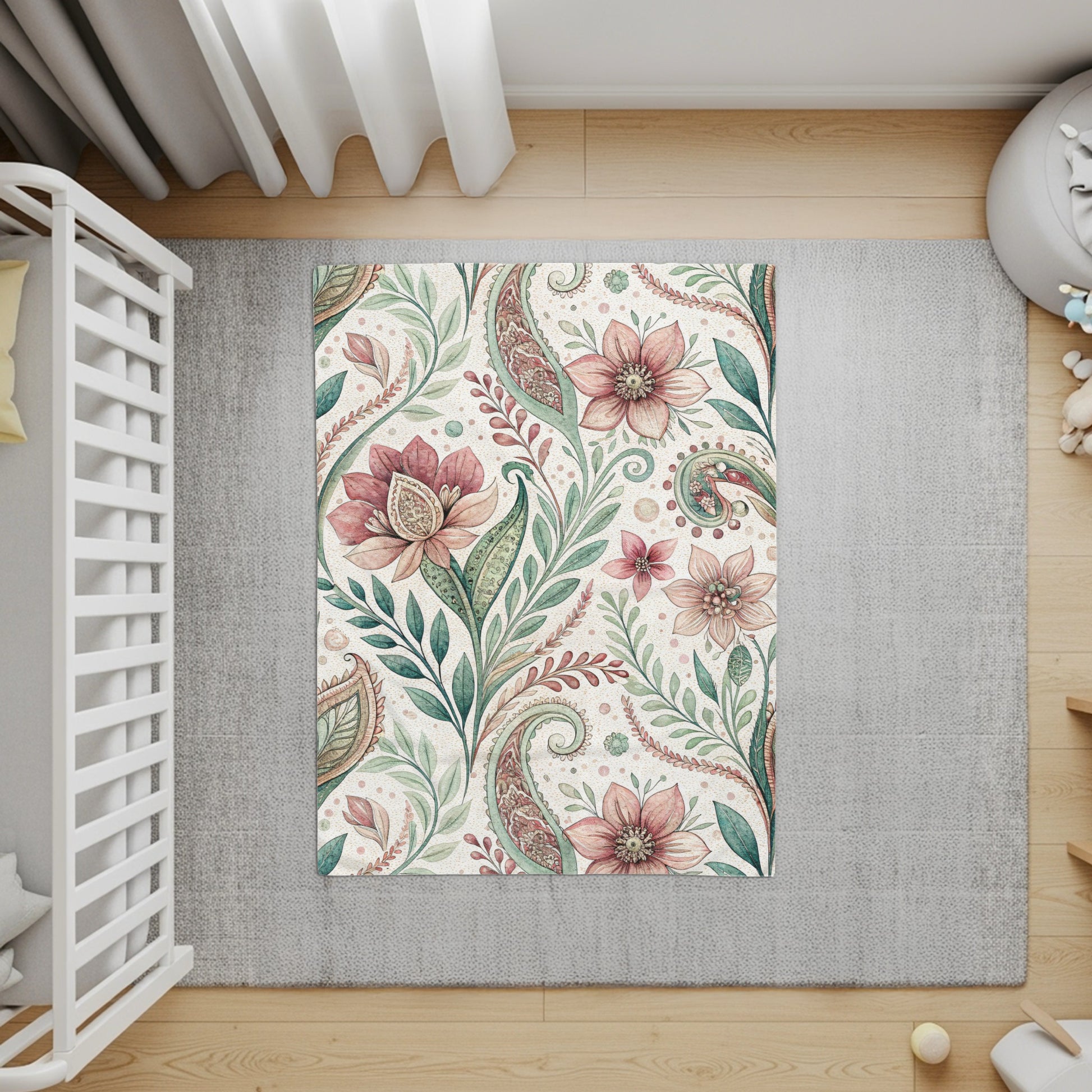 Elegant Blooms Watercolor Floral Design Pattern Style - Walk Greener