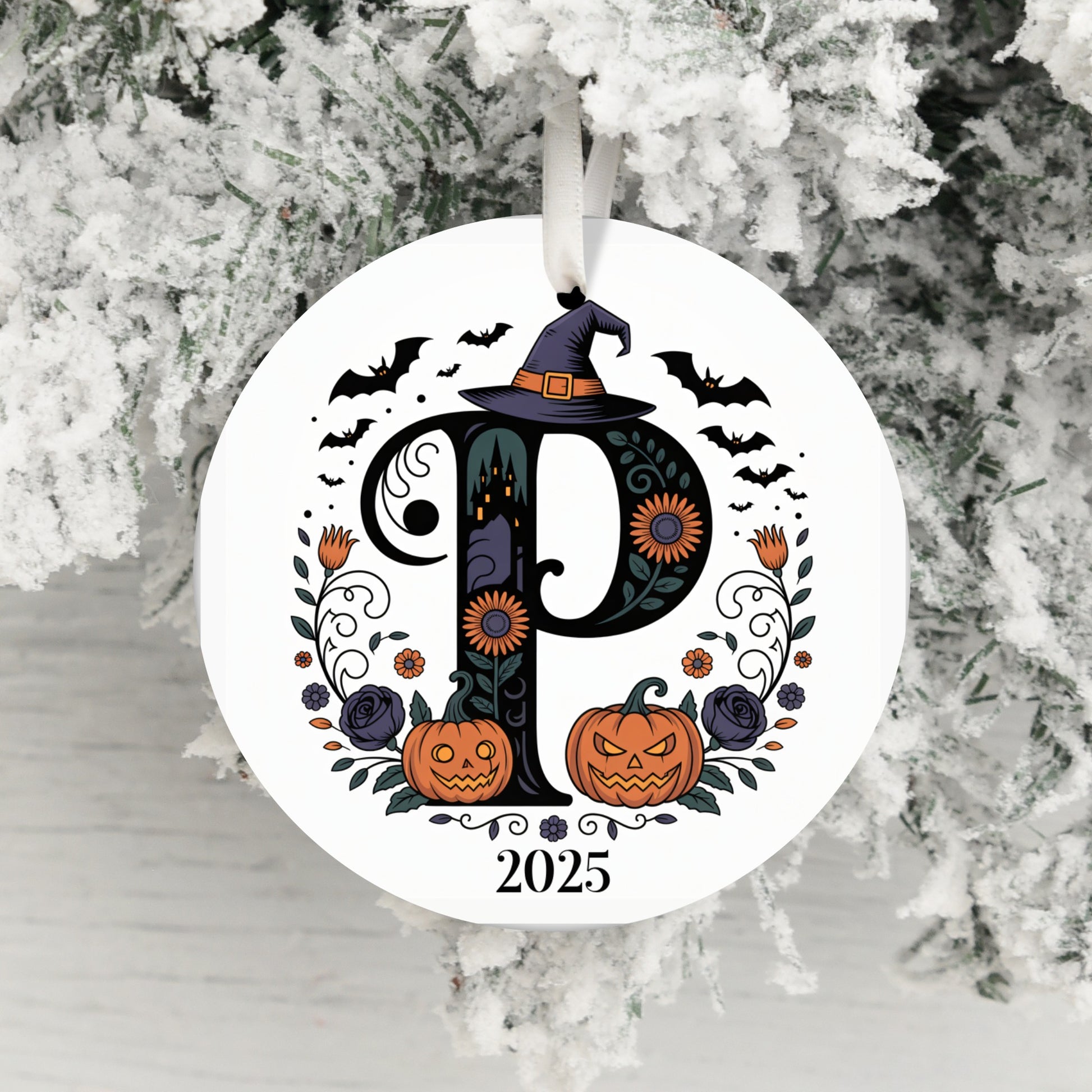 Halloween Themed Letter P 2025 Decorative Ornament product