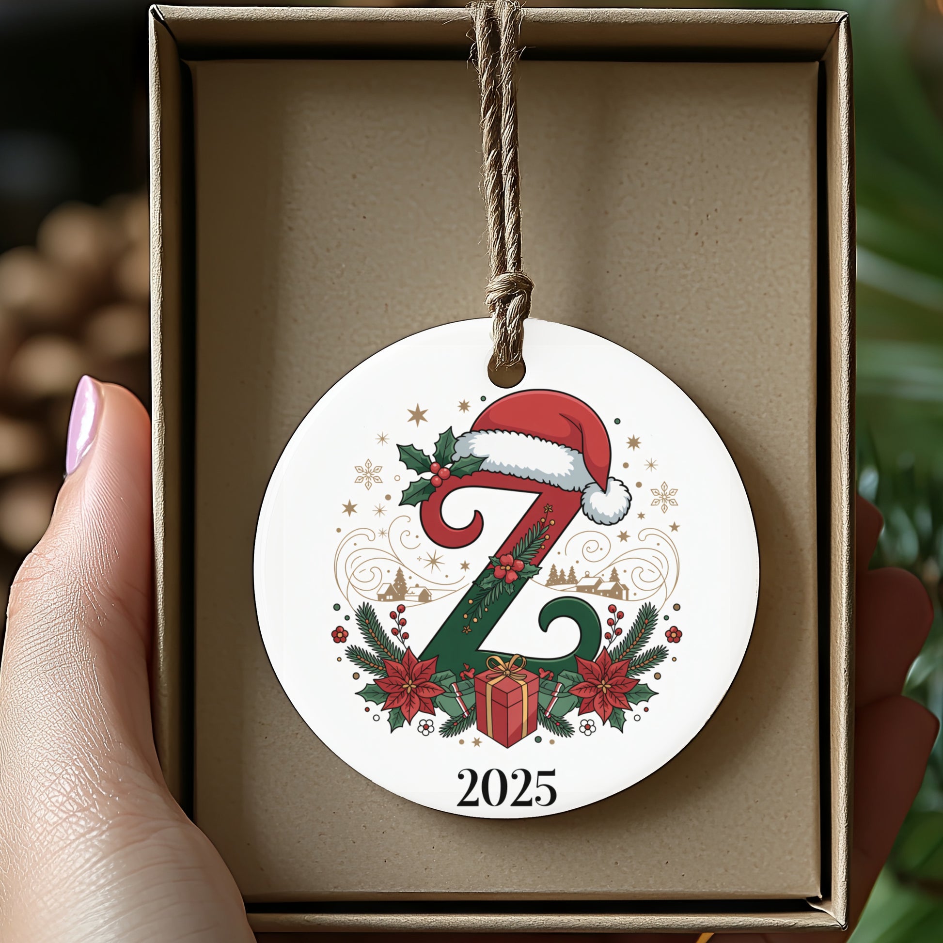 Custom Christmas 2025 Ornament Festive Holiday Decor product type