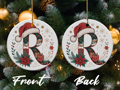 Festive Initial Ornaments Christmas Ornaments Holiday Decor product