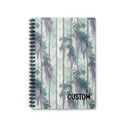 Customizable Purple Floral Design Notebook