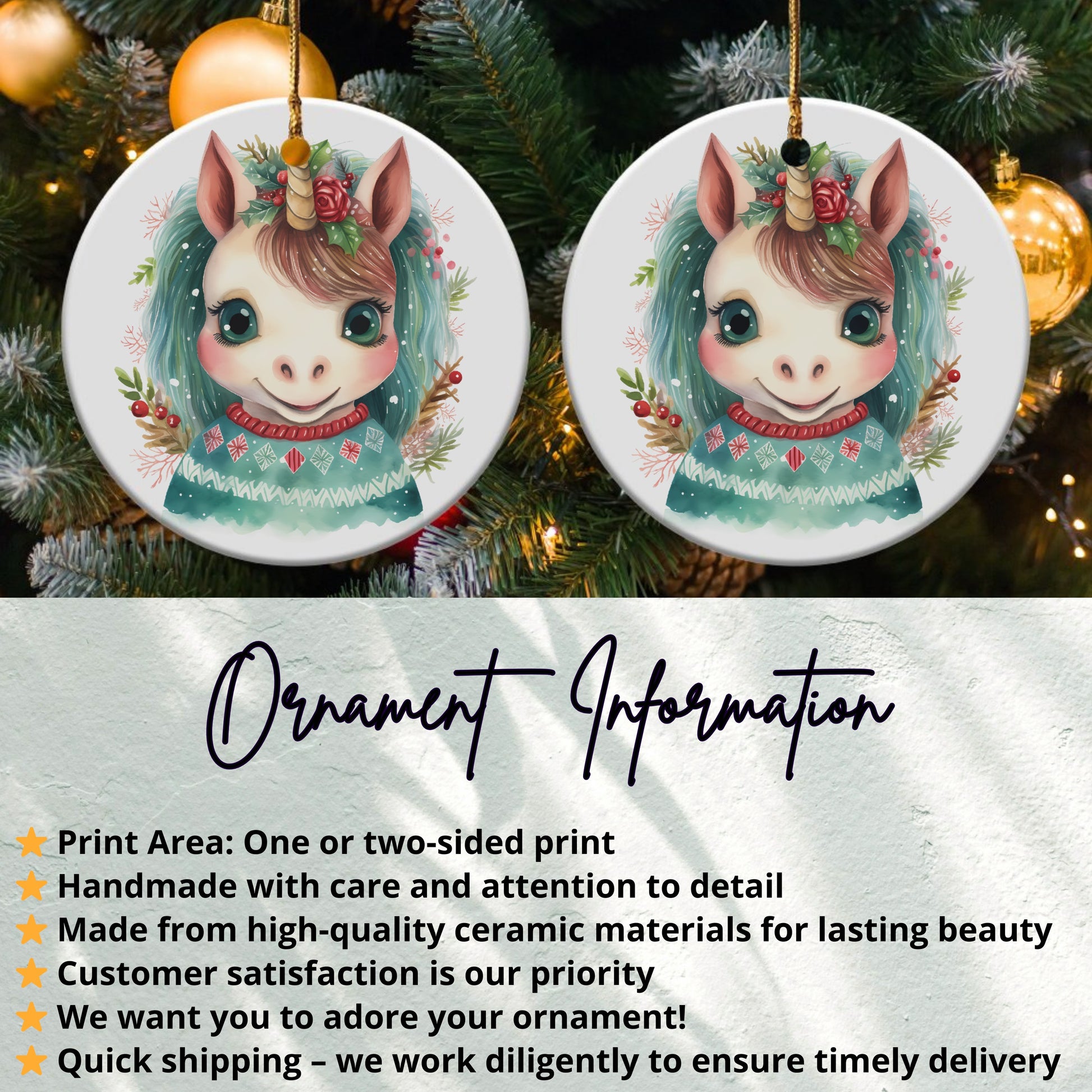 Charming Holiday Horse Ornament for Festive Decor product
