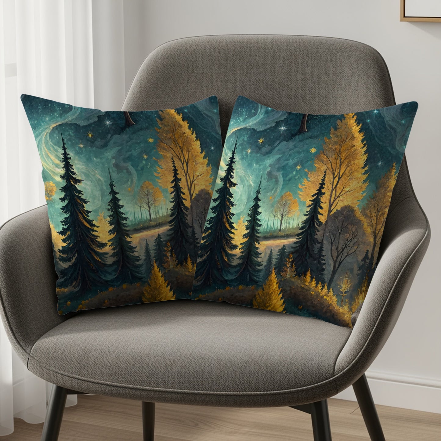 Enchanting Forest Design Decorative Pillow Set