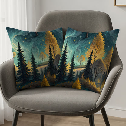 Enchanting Forest Design Decorative Pillow Set
