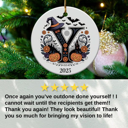 Custom Halloween Themed Christmas Tree Ornament product