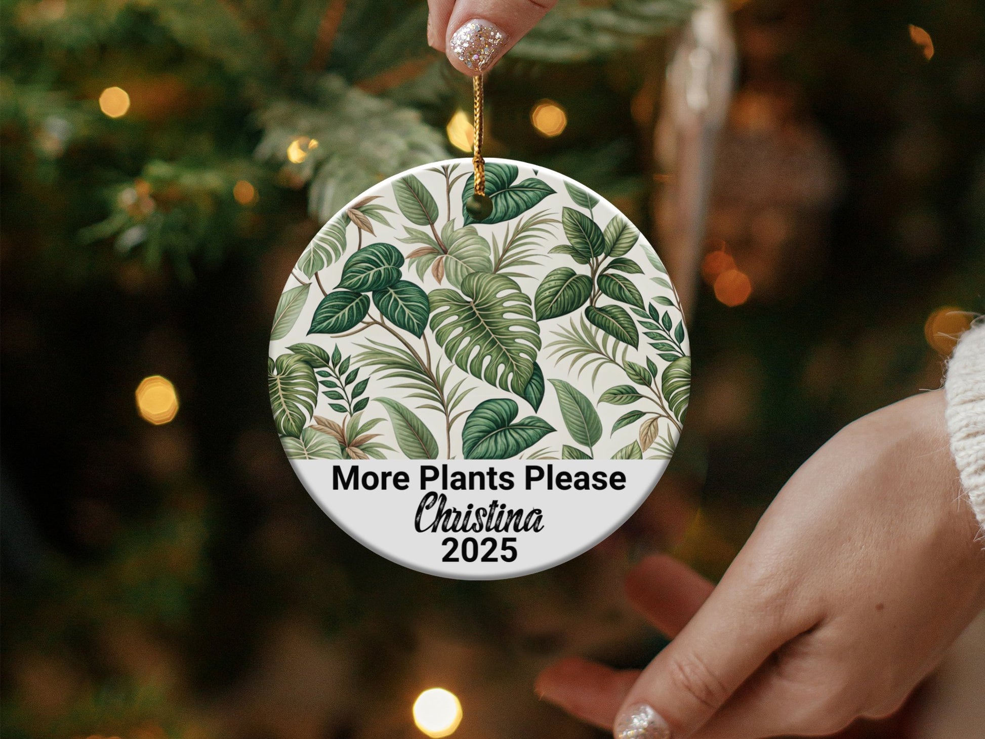 More Plants Please Personalized Ornament product
