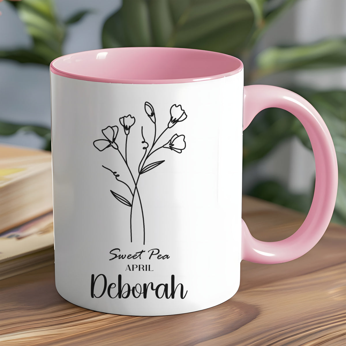 Personalized Sweet Pea April Deborah Coffee Mug
