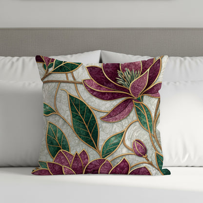 Elegant Floral Design Decorative Throw Pillow