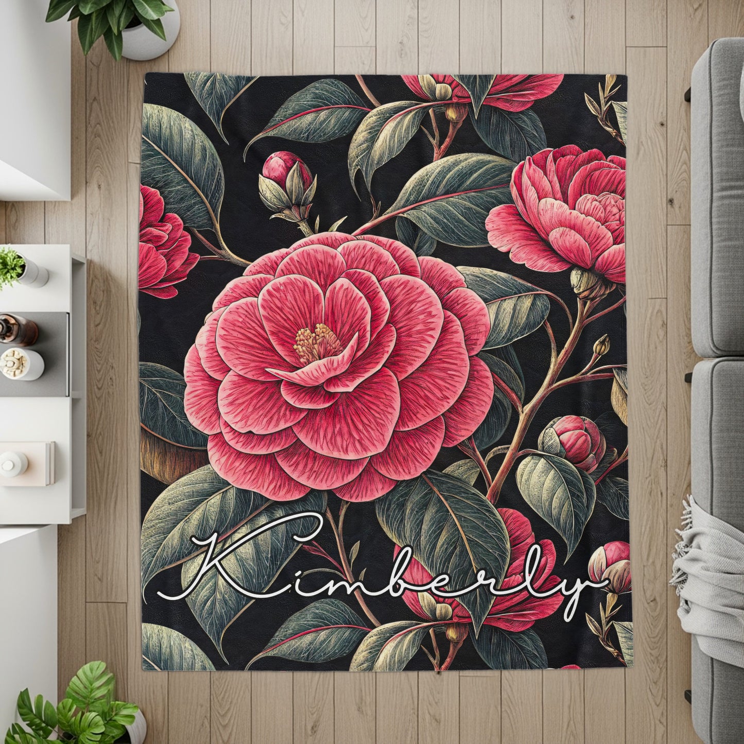 Beautiful Floral Kimberly Personalized Rug Decor