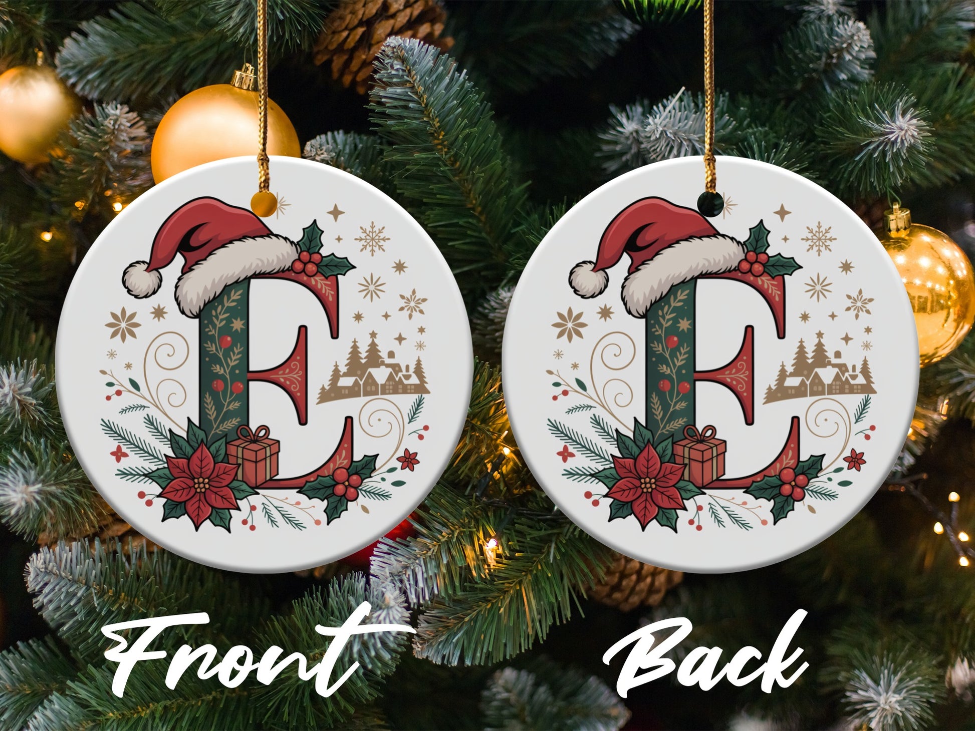 Festive Christmas Ornament with Santa Hat Design product