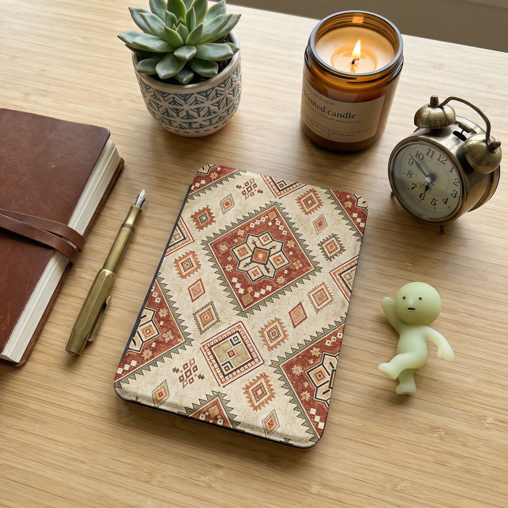 Vintage Geometric Print Pattern Hardback Notebook