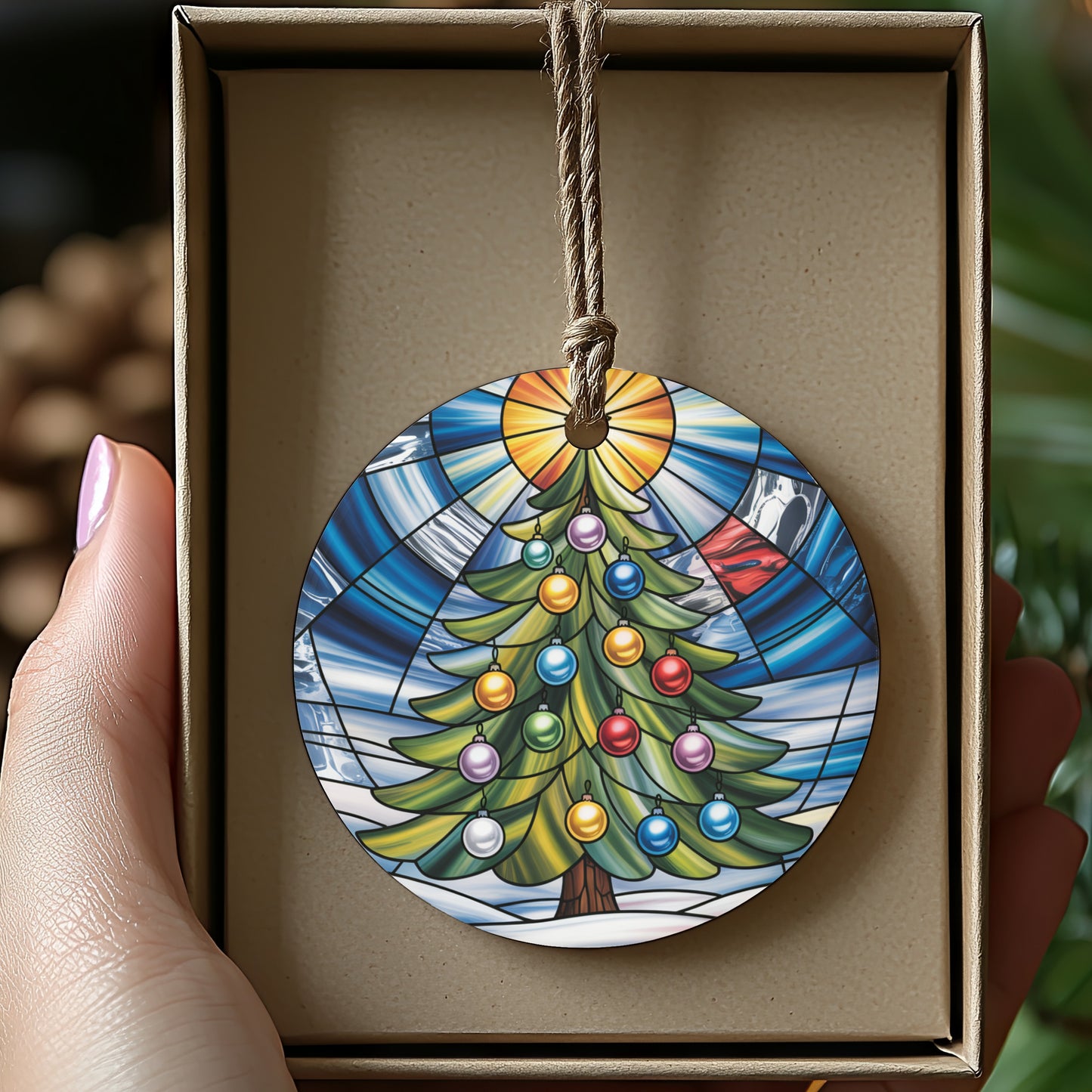 Vibrant Holiday Christmas Tree Ornament product