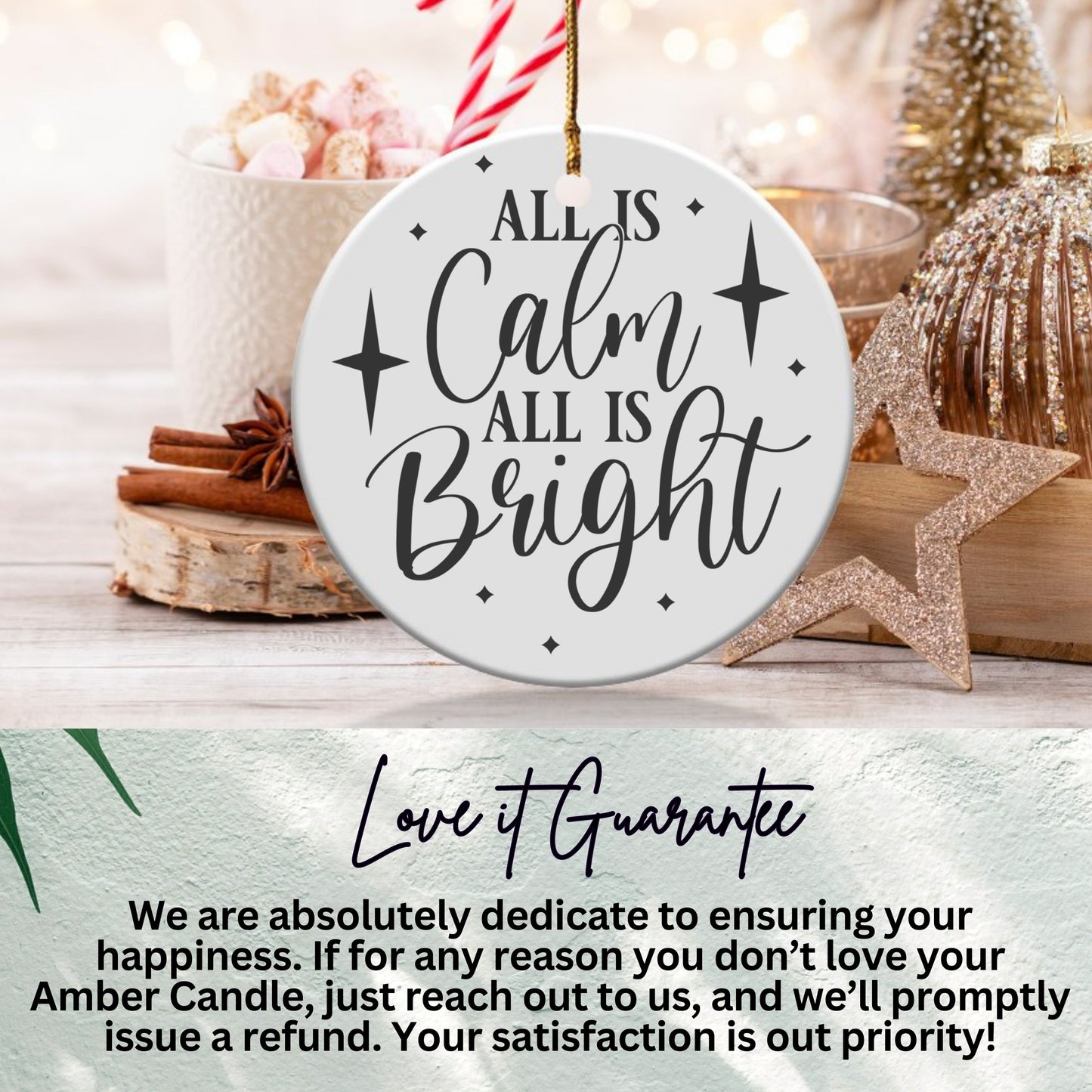All Is Calm All Is Bright Holiday Ornament product