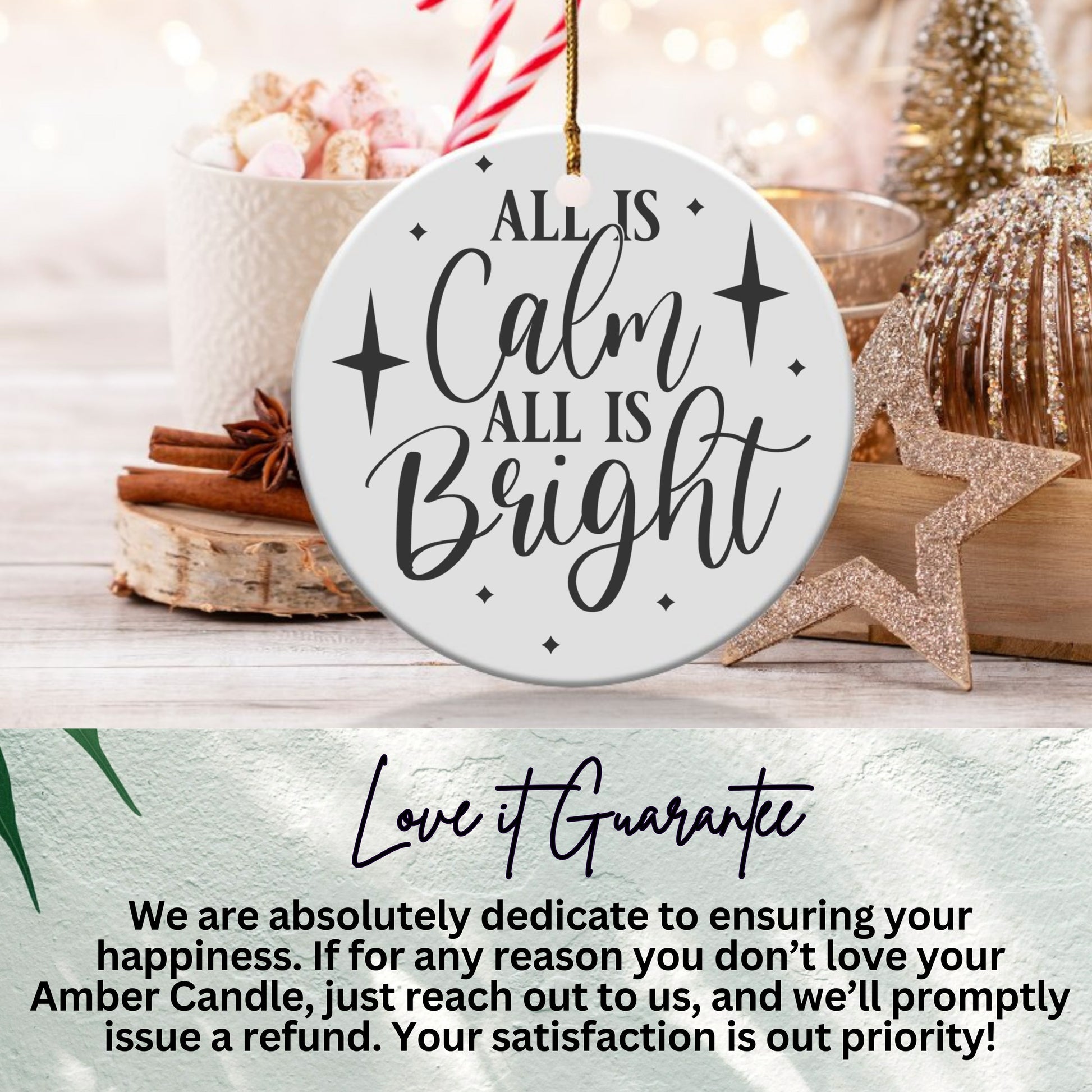 All Is Calm All Is Bright Holiday Ornament product