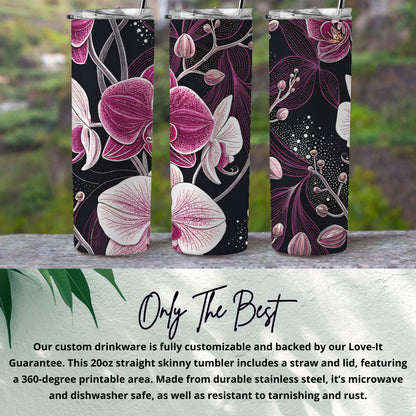 Floral and Botanical Print 20oz Skinny Tumbler Tumbler