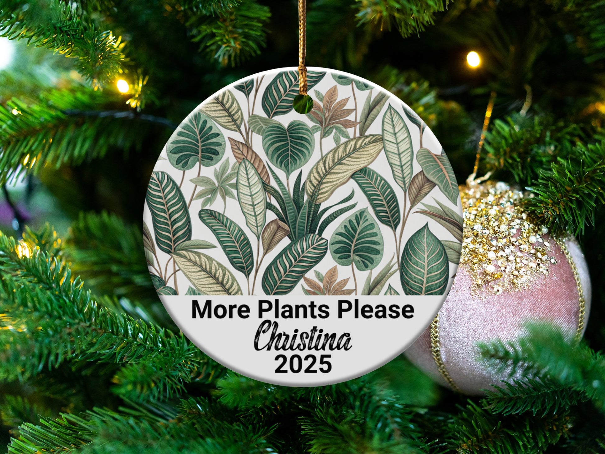 More Plants Please Personalized Ornament product type