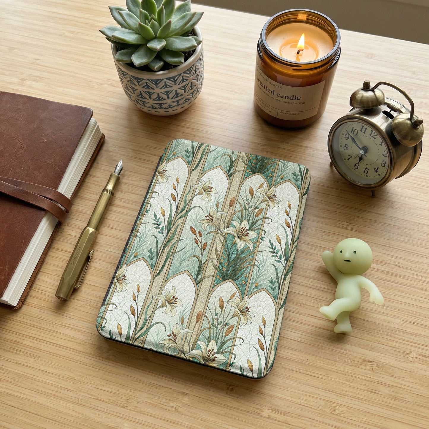 Elegant Floral Design Hardcover Notebook