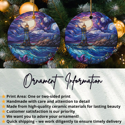 Lighthouse Scenic Christmas Ornament product