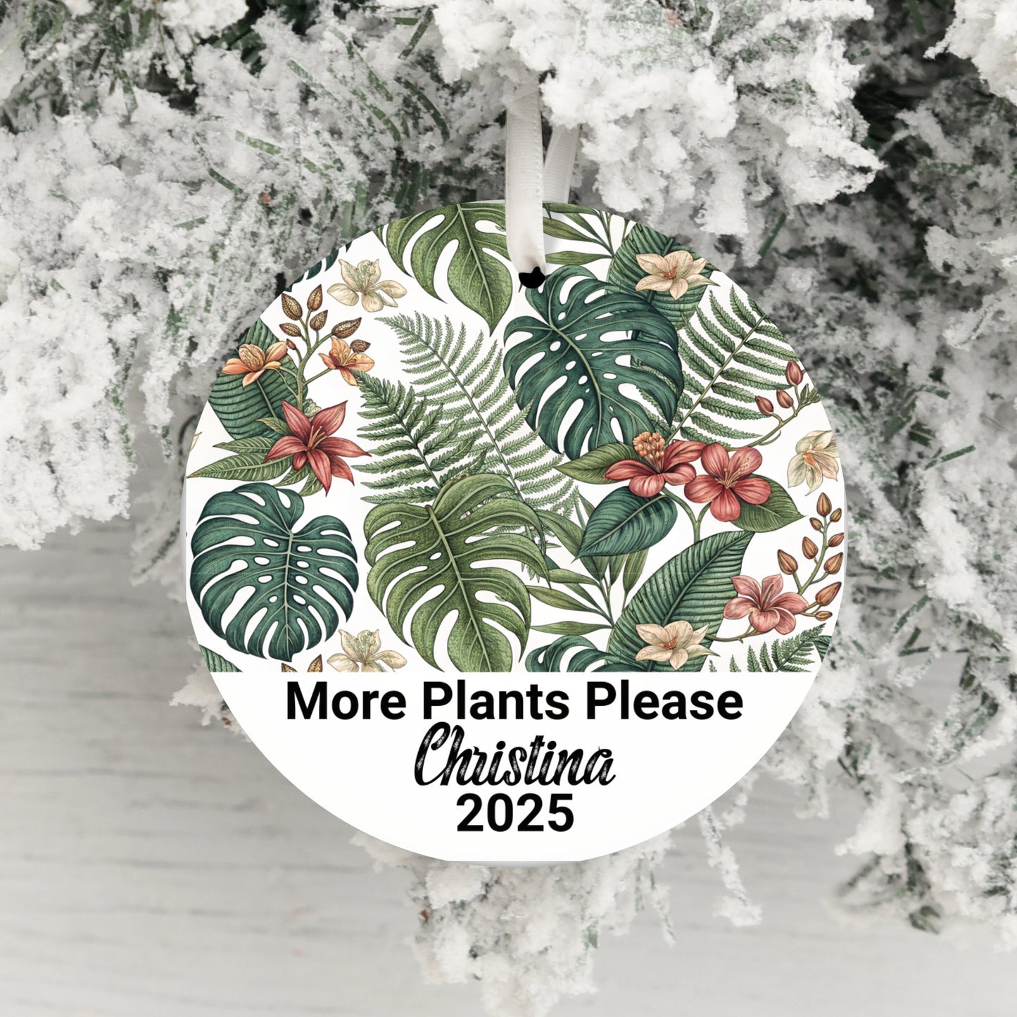 More Plants Please Personalized Ornament product type