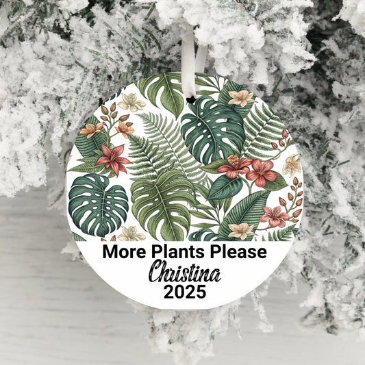 More Plants Please Personalized Ornament product type