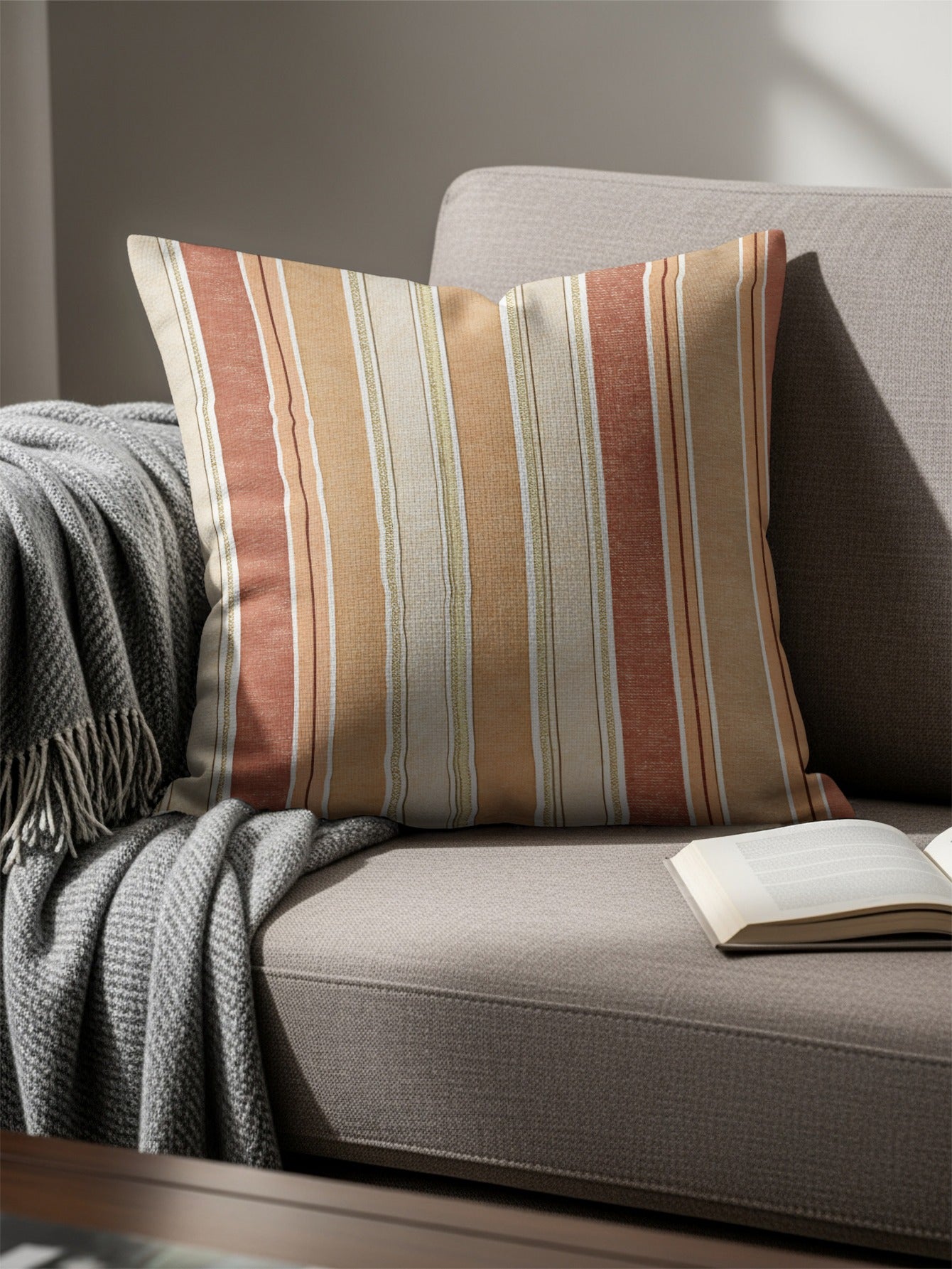 Chic Stripes Vertical Pattern Design Colorful Throw Pillows - Walk Greener