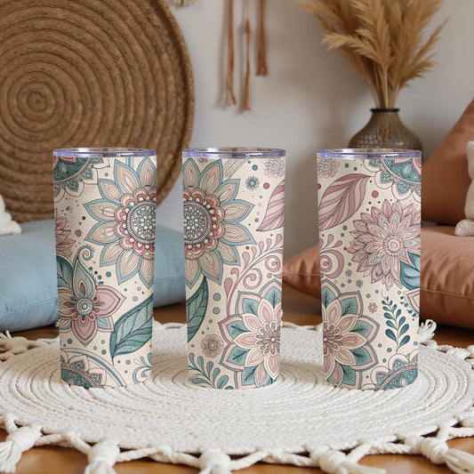 Floral Pattern Insulated Tumblers for Stylish Hydration