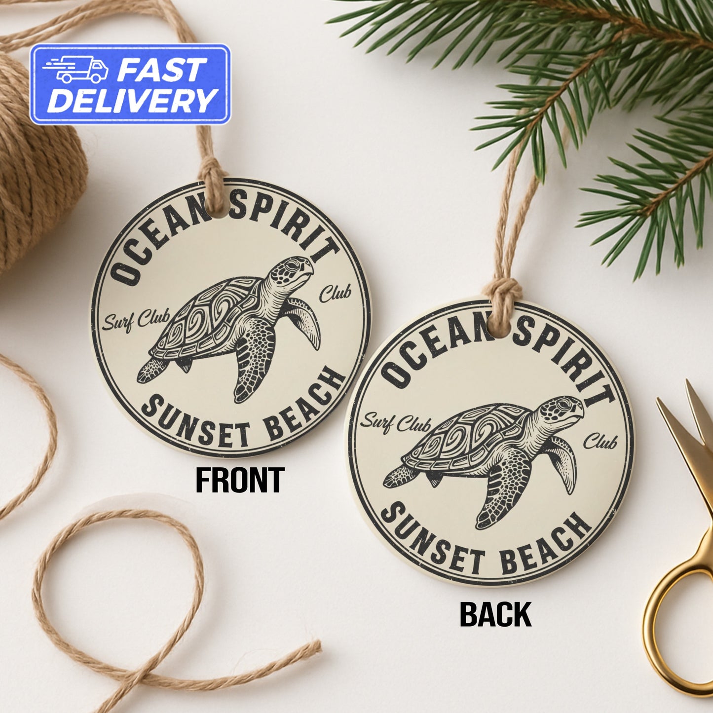 Ocean Spirit Sunset Beach Surf Club Hanging product