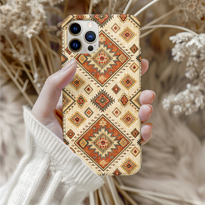 Vintage Ethnic Diamond Pattern Personalize it Custom Phone Case - Walk Greener