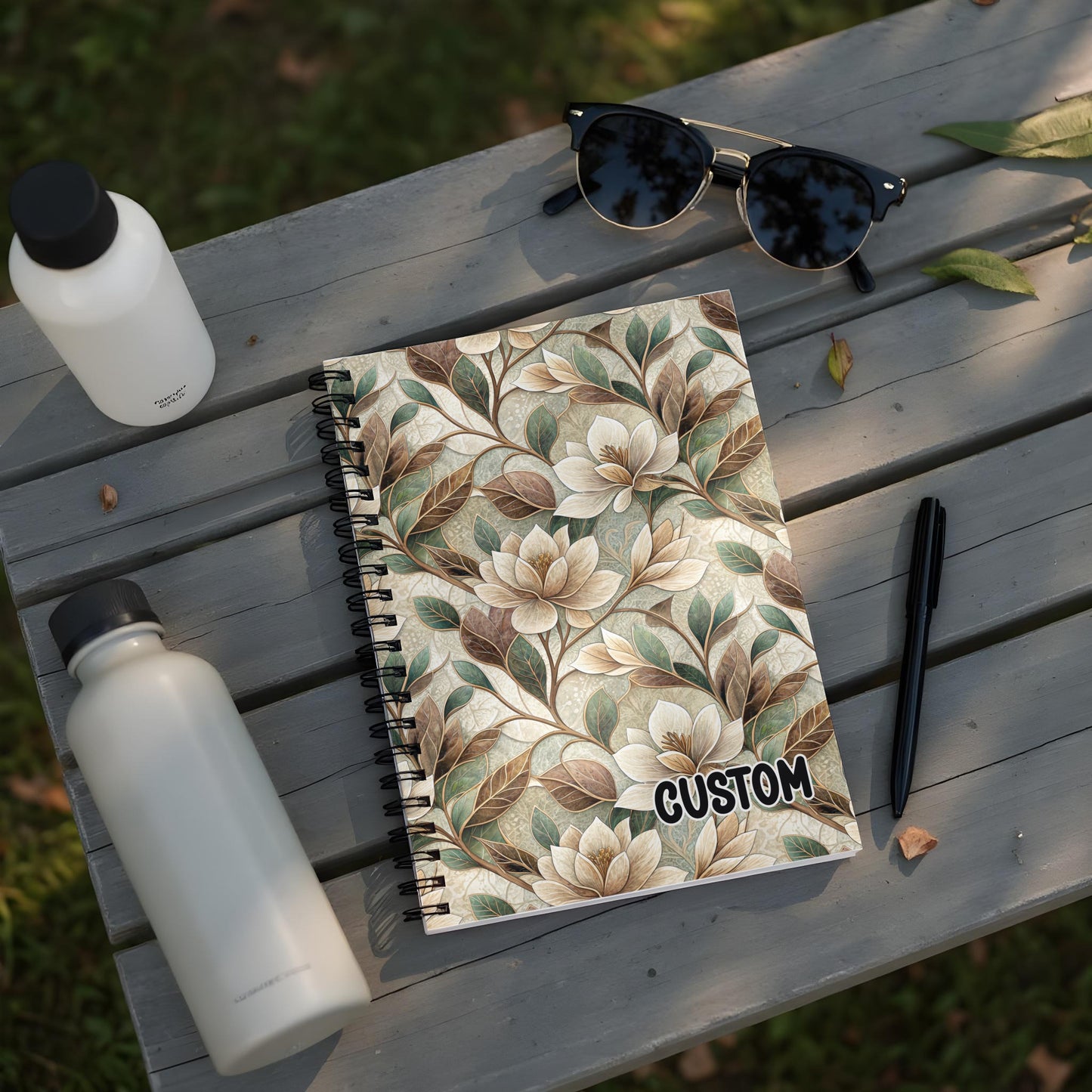 Floral Notebook with Custom Cover Design Spiral Bound