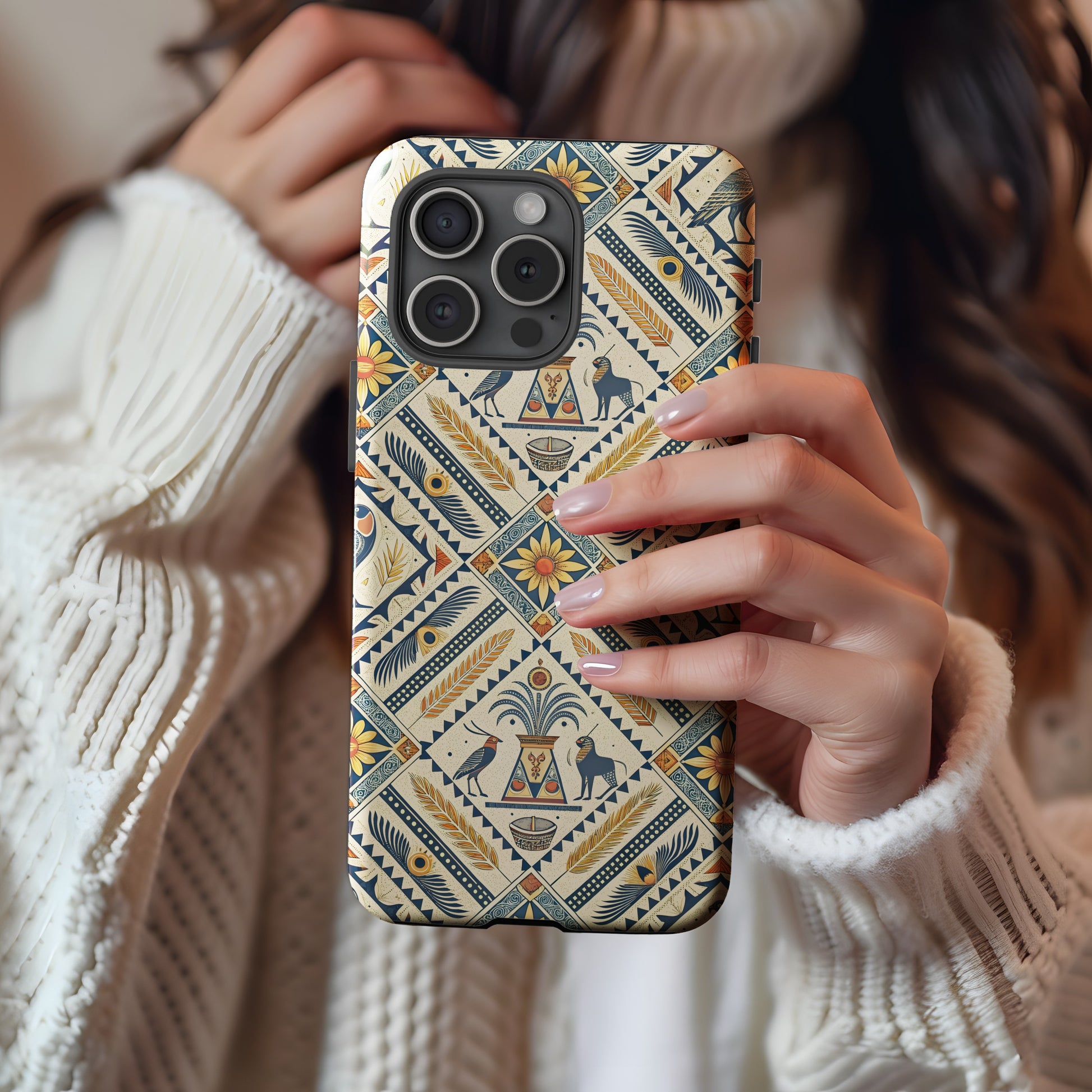 Birds Flowers Animal Pattern Artwork Graphic Custom Phone Case - Walk Greener