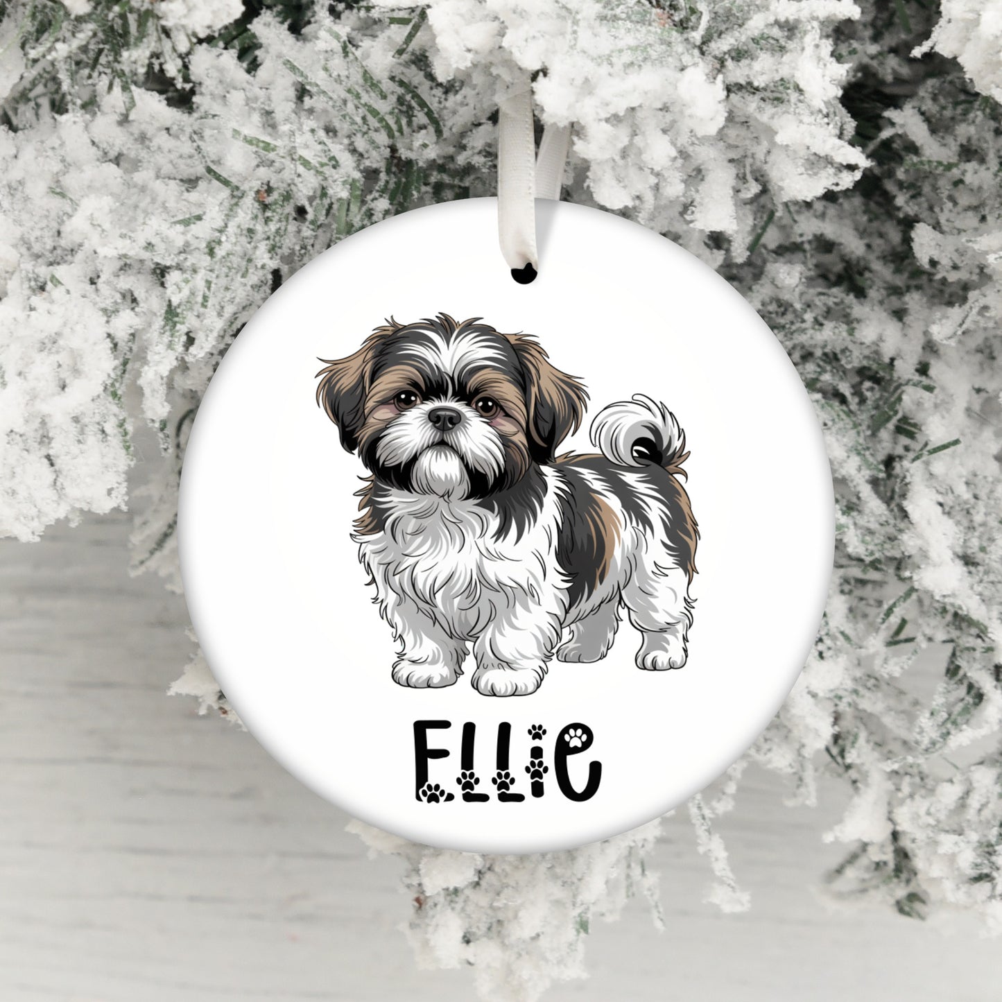 Personalized Cute Dog Illustration Ornament product