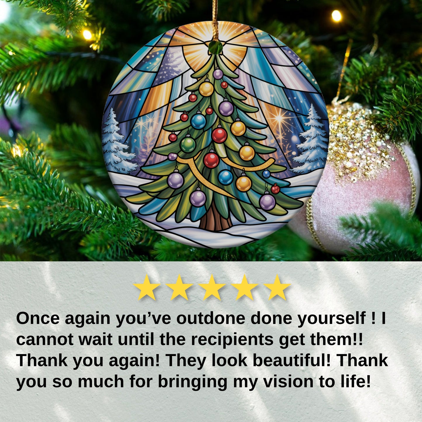 Stunning Christmas Tree Decor Round Ornament product