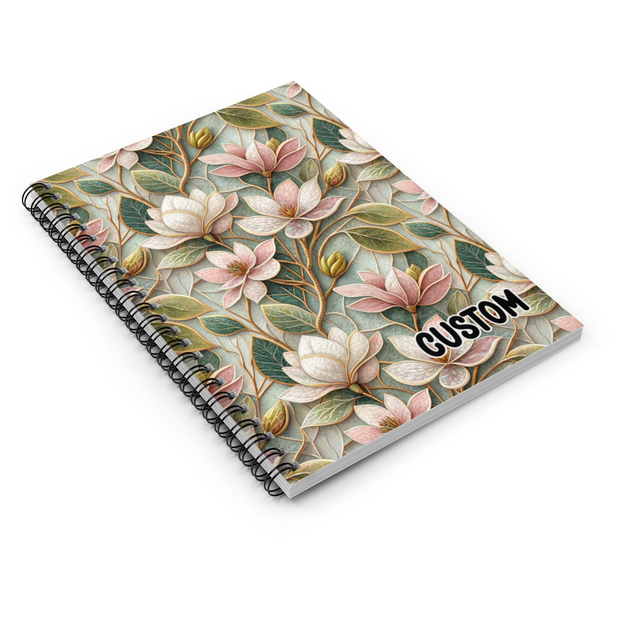 Custom Floral Design Spiral Bound Notebook