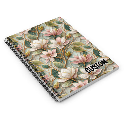 Custom Floral Design Spiral Bound Notebook