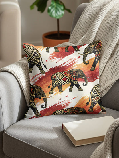 Decorated Elephant Pattern African Theme Style Pillows & Pillow Cases - Walk Greener