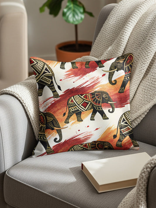 Decorated Elephant Pattern African Theme Style Pillows & Pillow Cases - Walk Greener