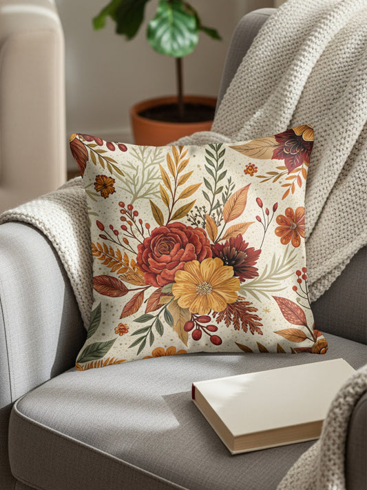 Autumn Floral Design Decorative Pillow Art Pillow Decor