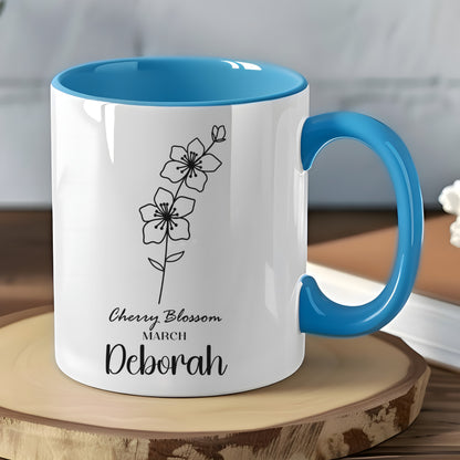 Personalized Cherry Blossom March Deborah Mug