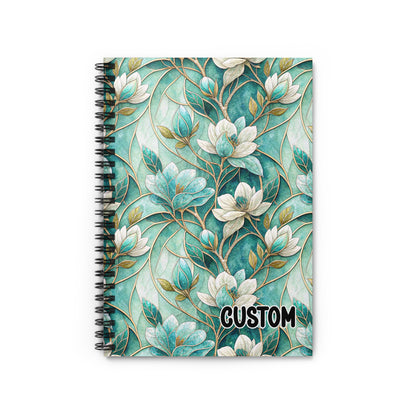 Custom Floral Artistic Design Spiral Notebook