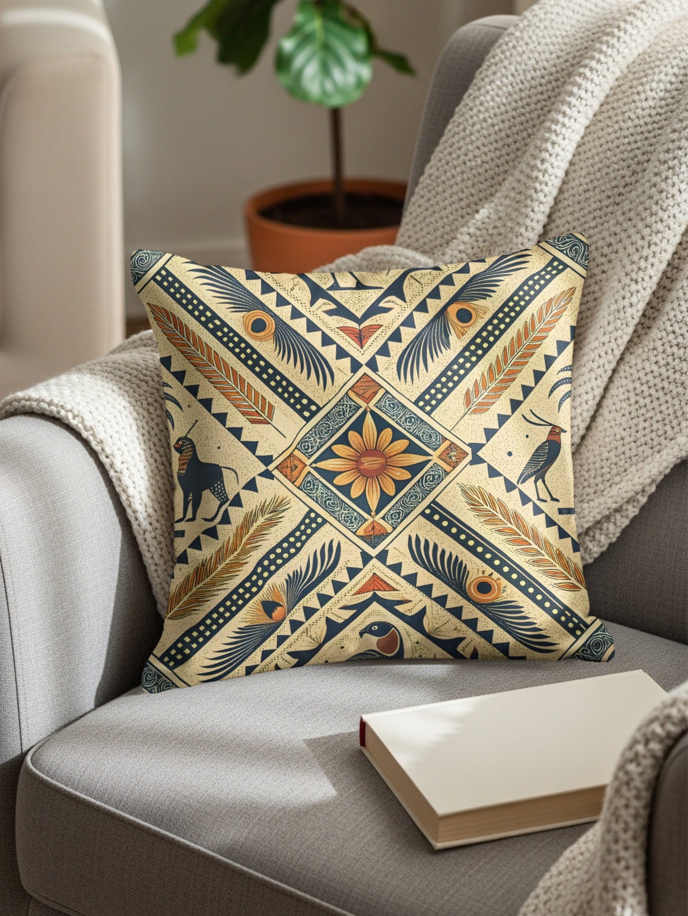 Decorative Pillow with Intricate Pattern Pillow