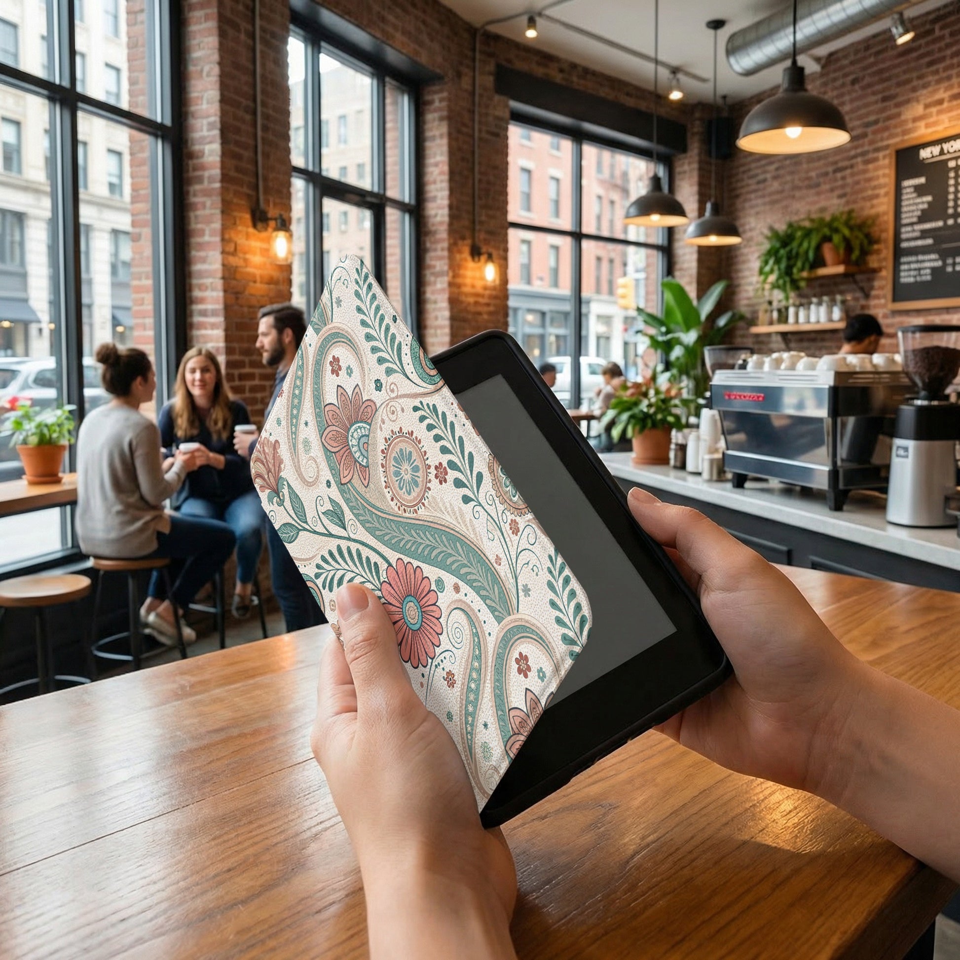 Elegant Floral Pattern Design Electronic Device Cover