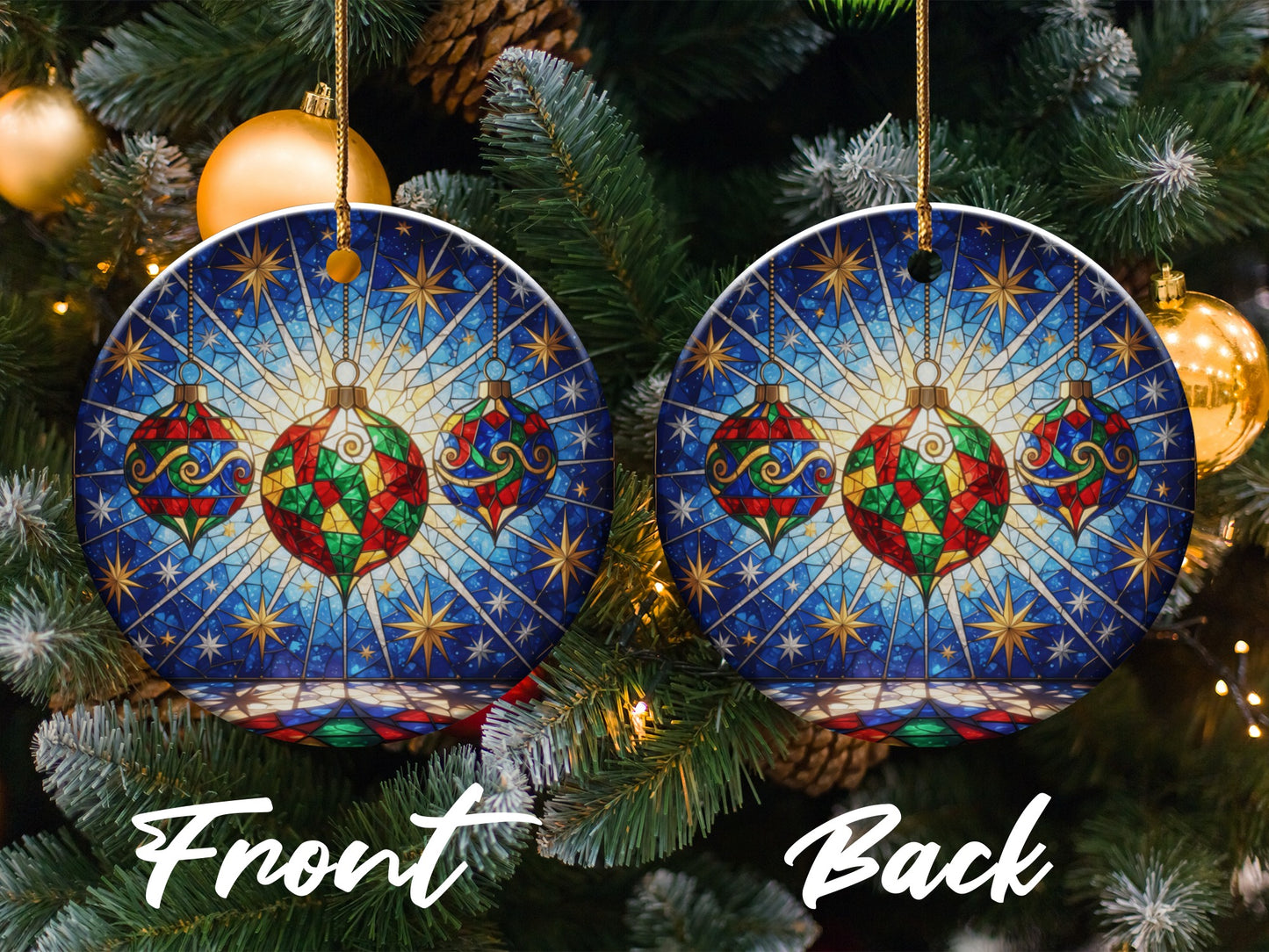 Front Back Christmas Ornament Design product type