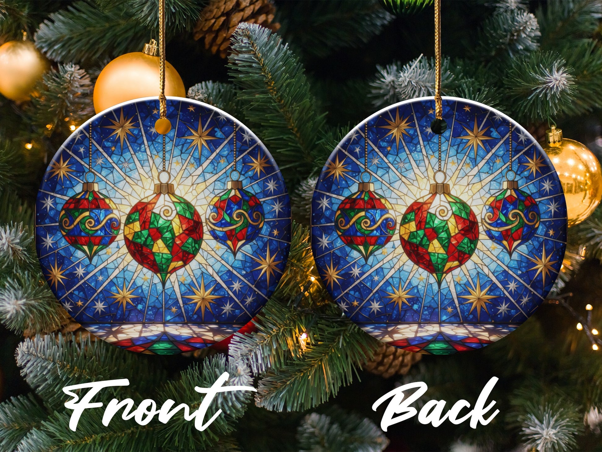Front Back Christmas Ornament Design product type