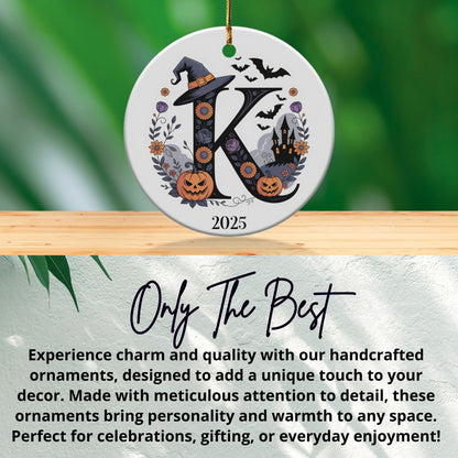 Personalized Halloween Initial Ornament product