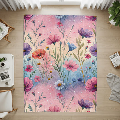 Pastel Watercolor Floral Pattern Summer Time Spring Design - Walk Greener