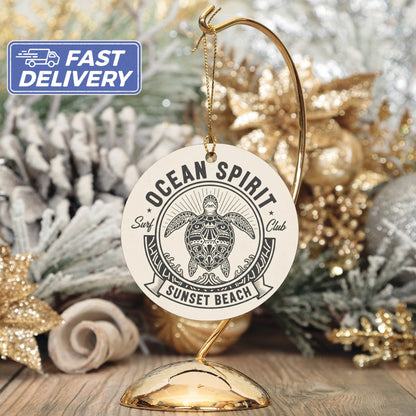 Ocean Spirit Club Sunset Beach Ornament product