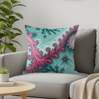 Colorful Abstract Floral Design Throw Pillow Cover